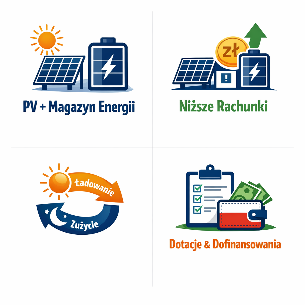 Fotowoltaika z magazynem energii – schemat działania