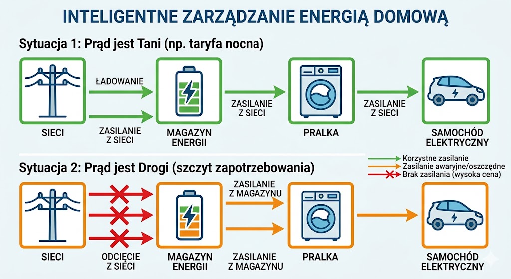 Inteligentne zarządzanie energią domową – schemat