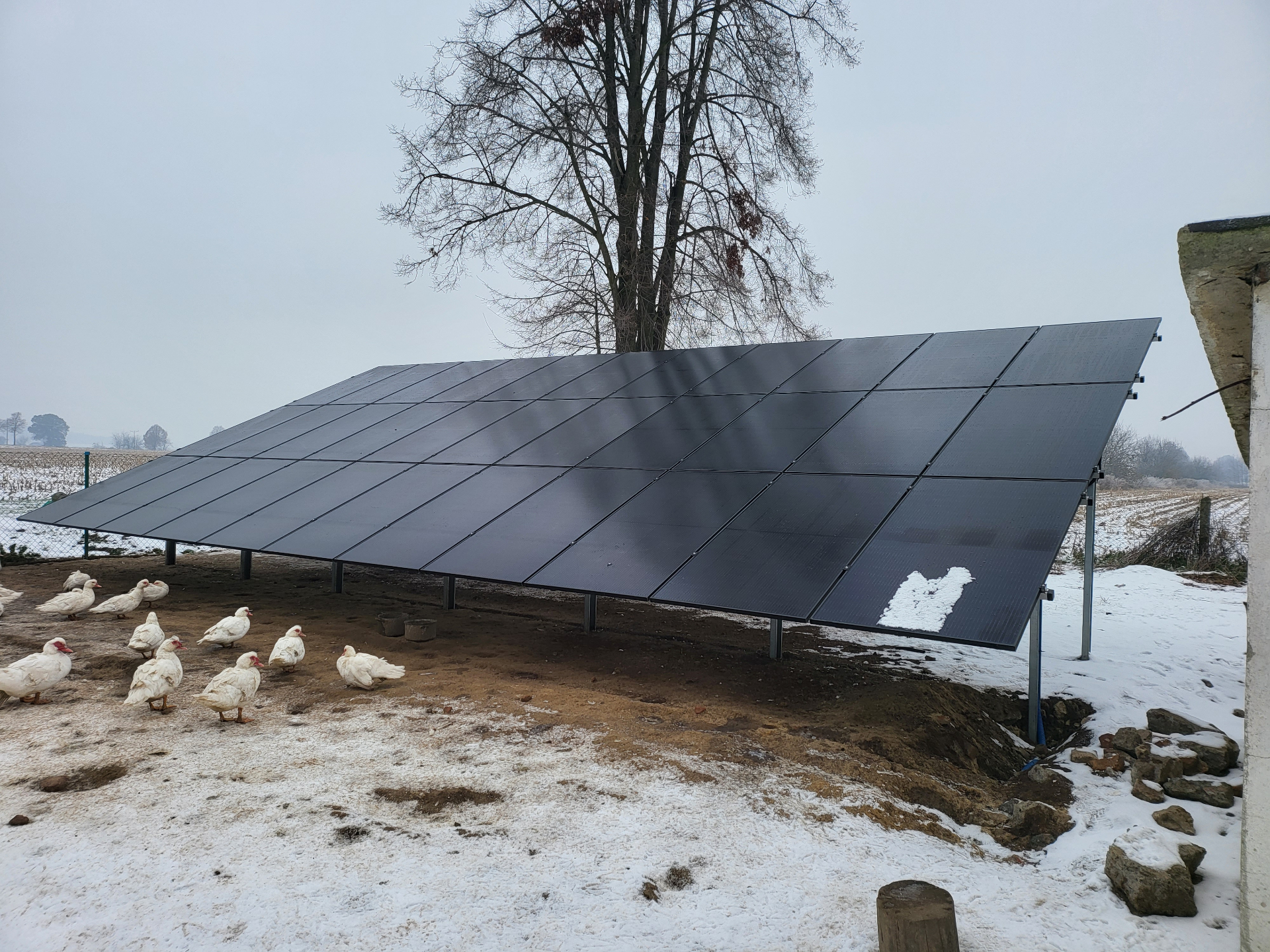 PV grunt + magazyn 10 kWh + pompa ciepła – Mikowice